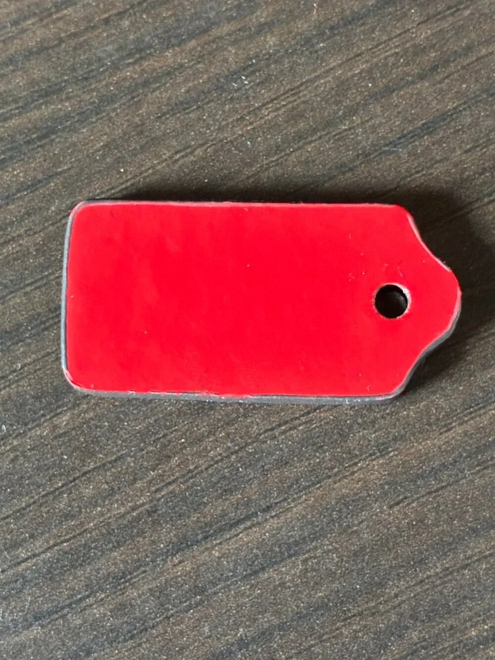 EUC small Coach New York red patent leather bag tag or hangtag